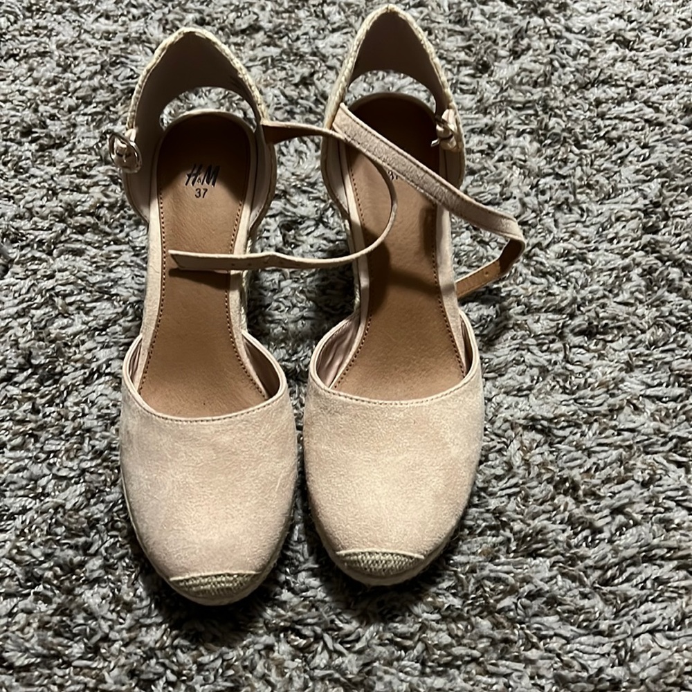 Nude H&M wedge sandals